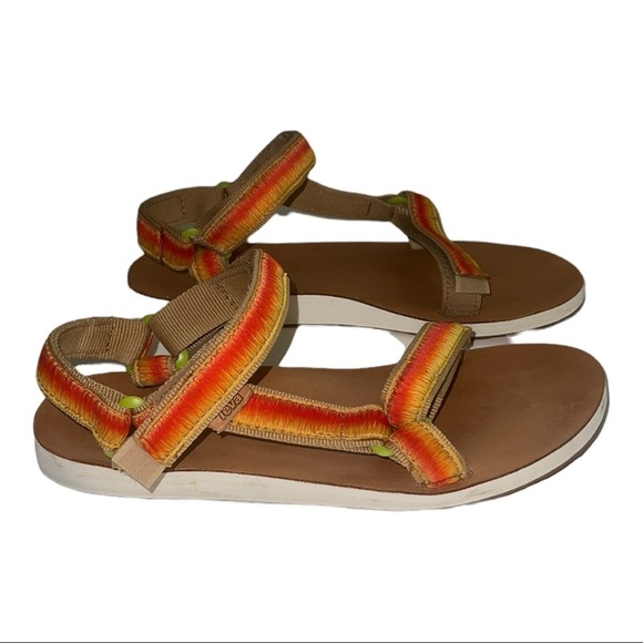 Teva Original Universal Orange Sandals - Picture 2 of 11